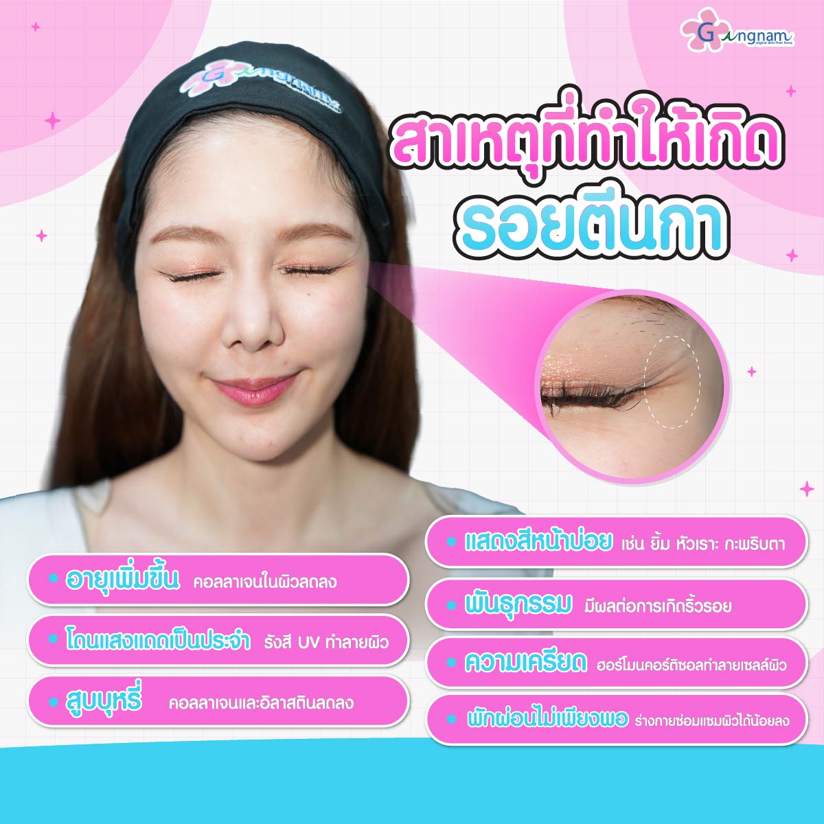 สาเหตุที่ทำให้เกิดรอยตีนกา