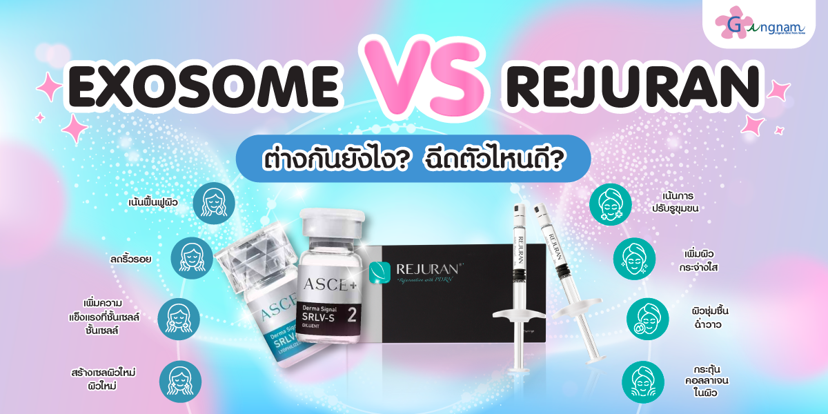 Exosome vs Rejuran ต่างกันยังไง? ฉีดตัวไหนดี?