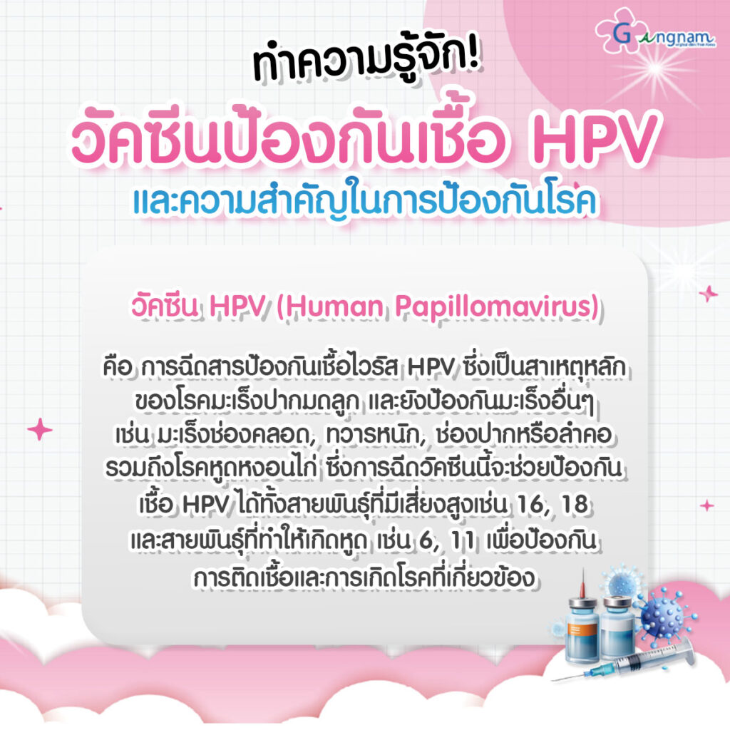 ทำความรู้จักวัคซีนป้องกันเชื้อ HPV และความสำคัญในการป้องกันโรค