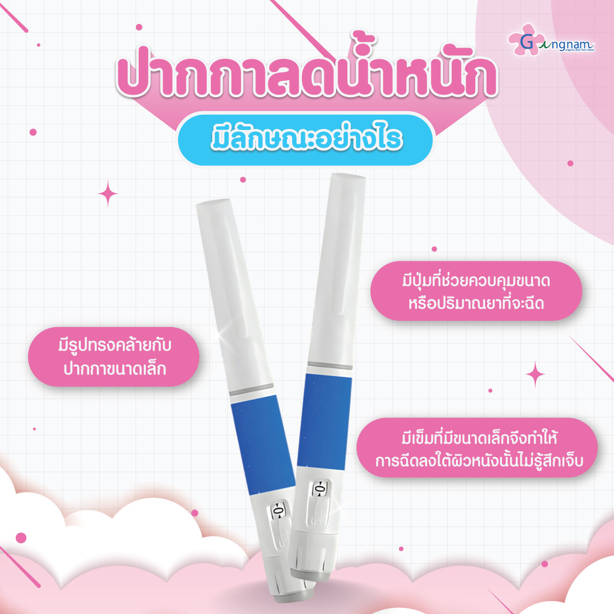 ปากกาลดน้ำหนักมีลักษณะอย่างไร